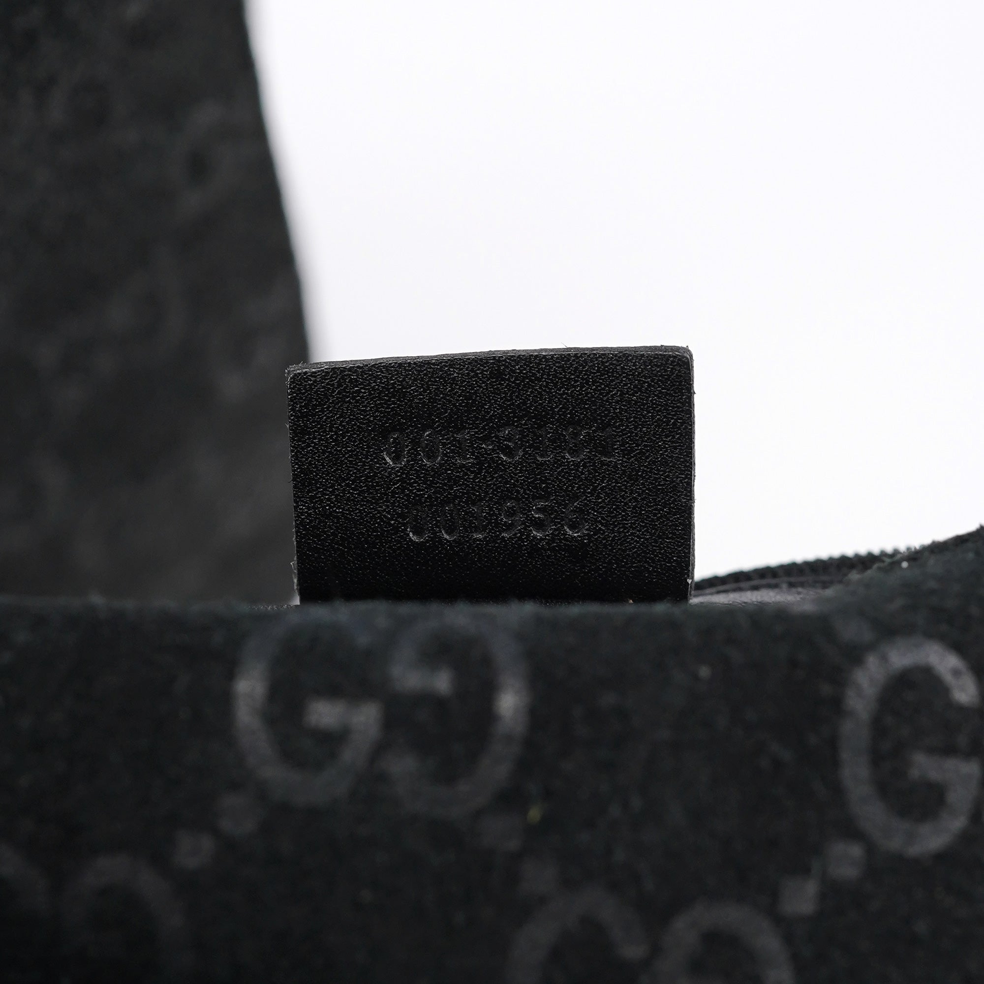 1997 Black GG Suede Horsebit Shoulder Bag