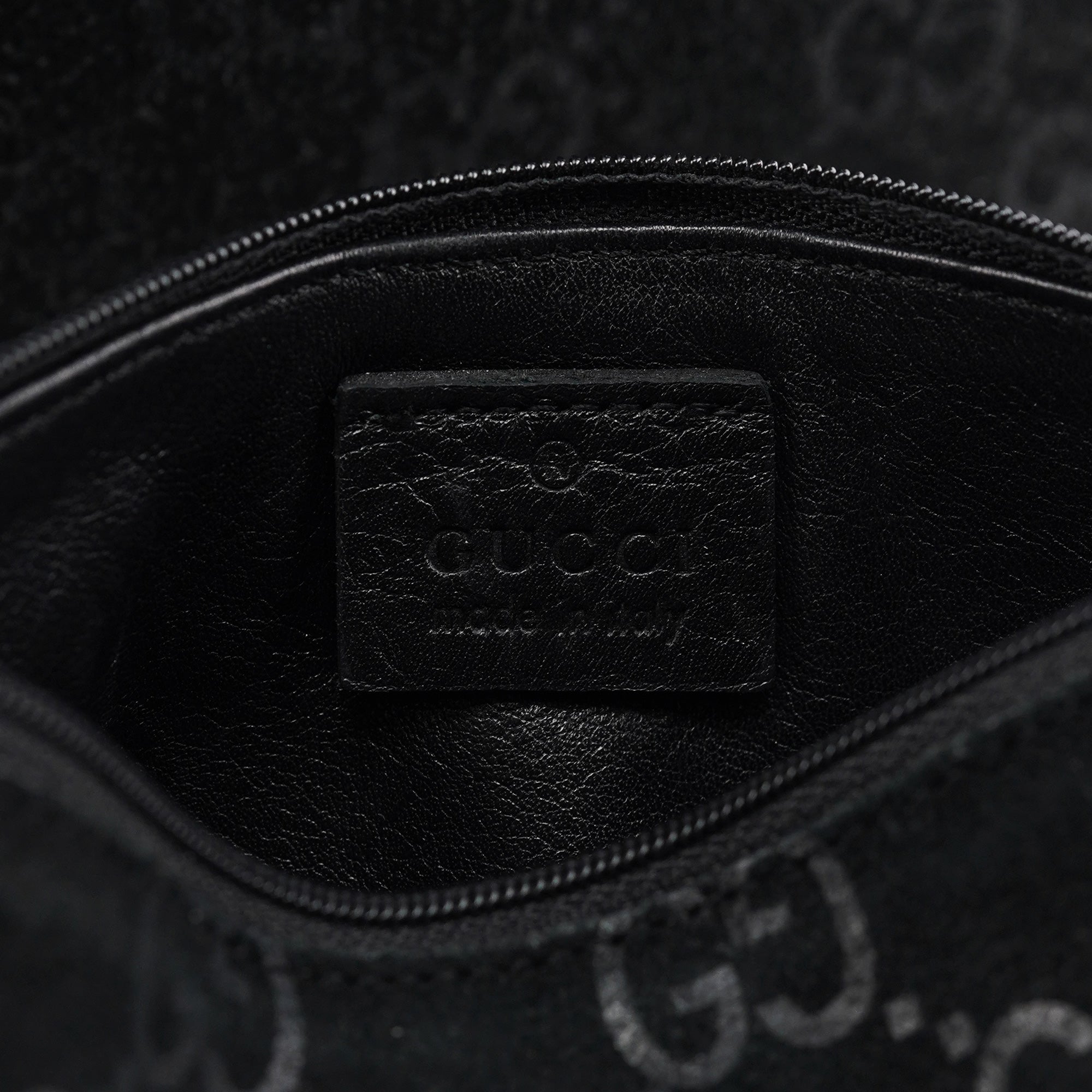 1997 Black GG Suede Horsebit Shoulder Bag