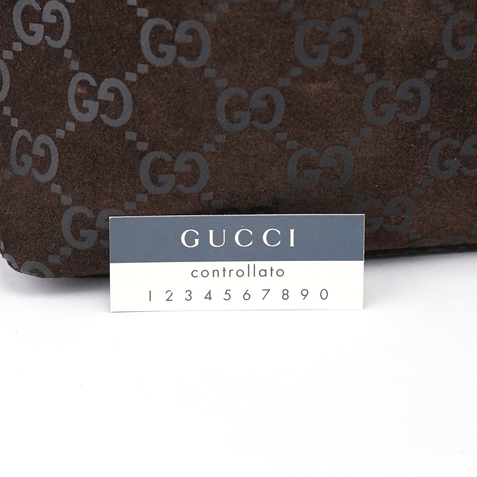 1997 Black GG Suede Shoulder Bag