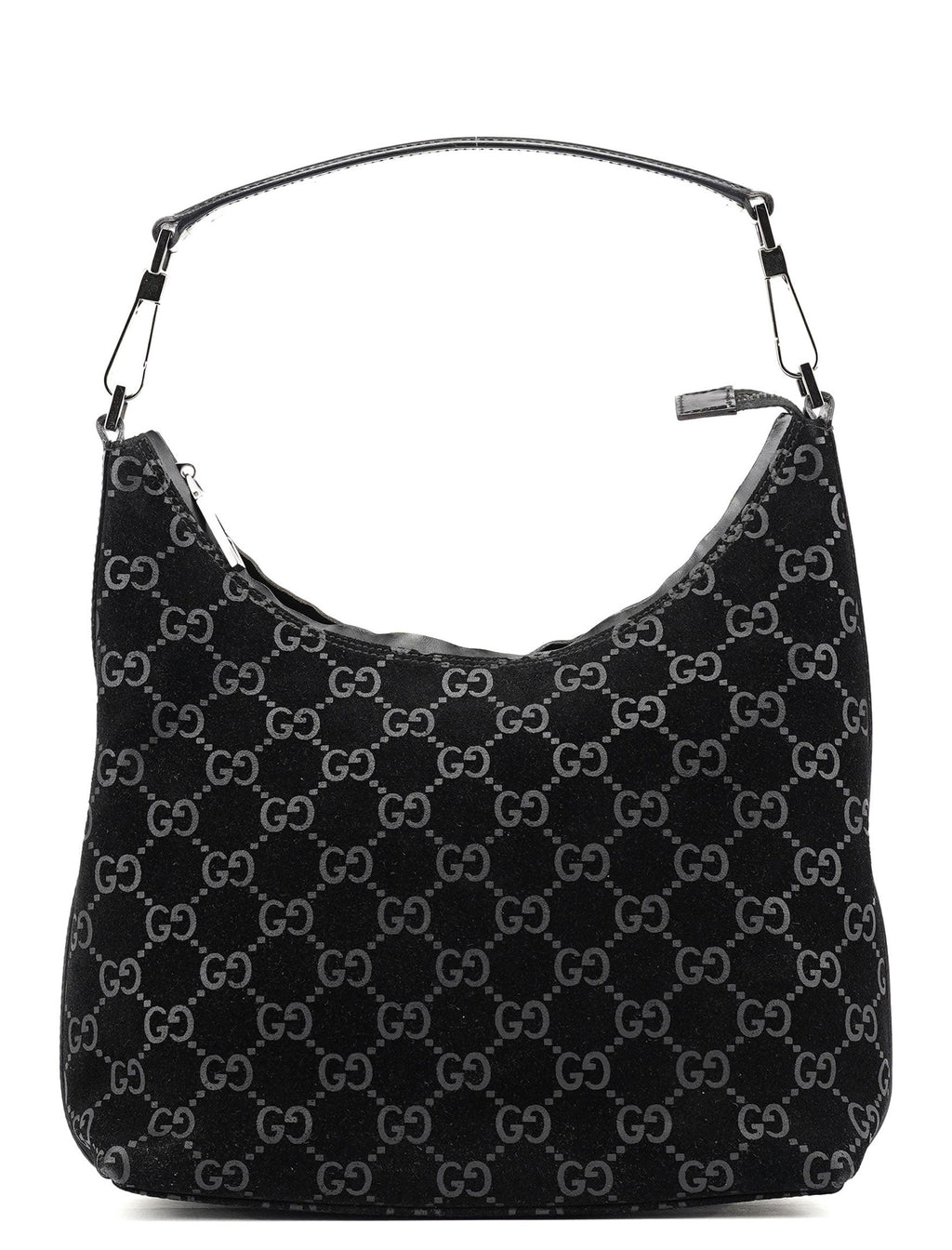1997 Black GG Suede Shoulder Bag