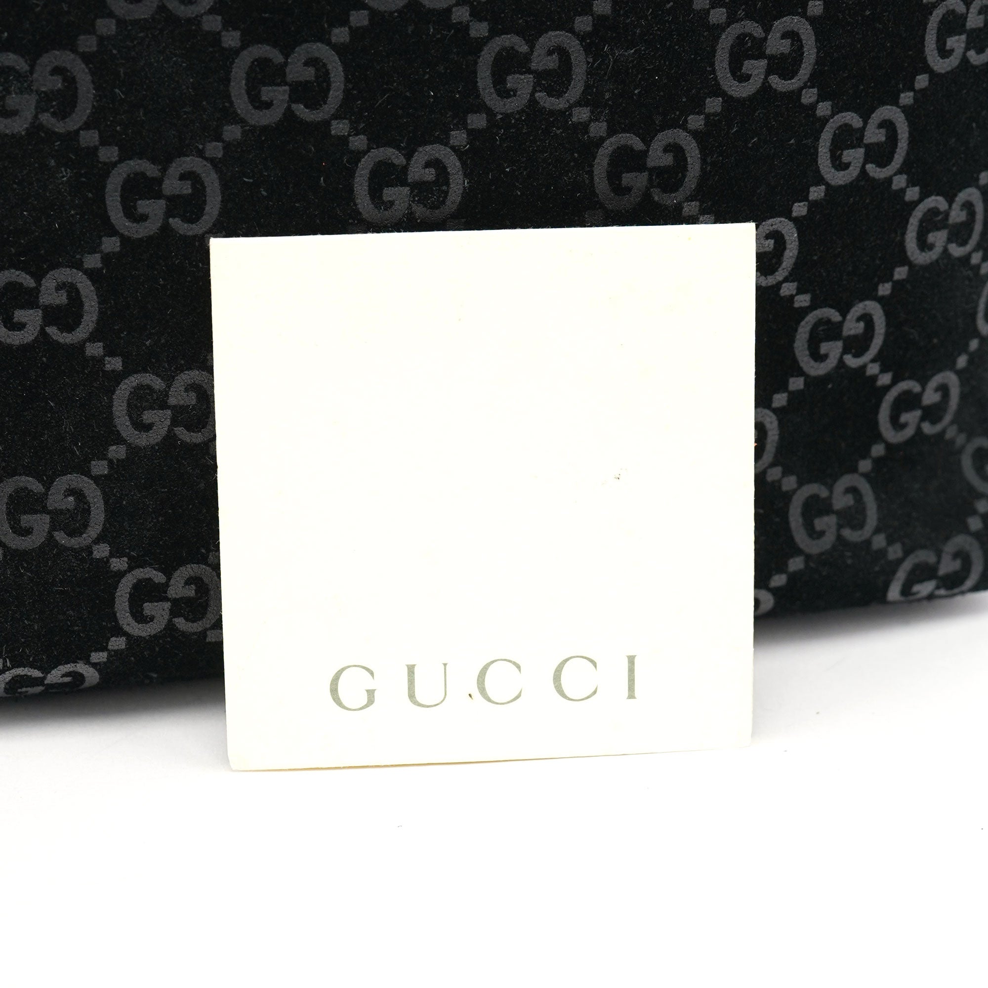 1997 Black GG Suede Shoulder Bag