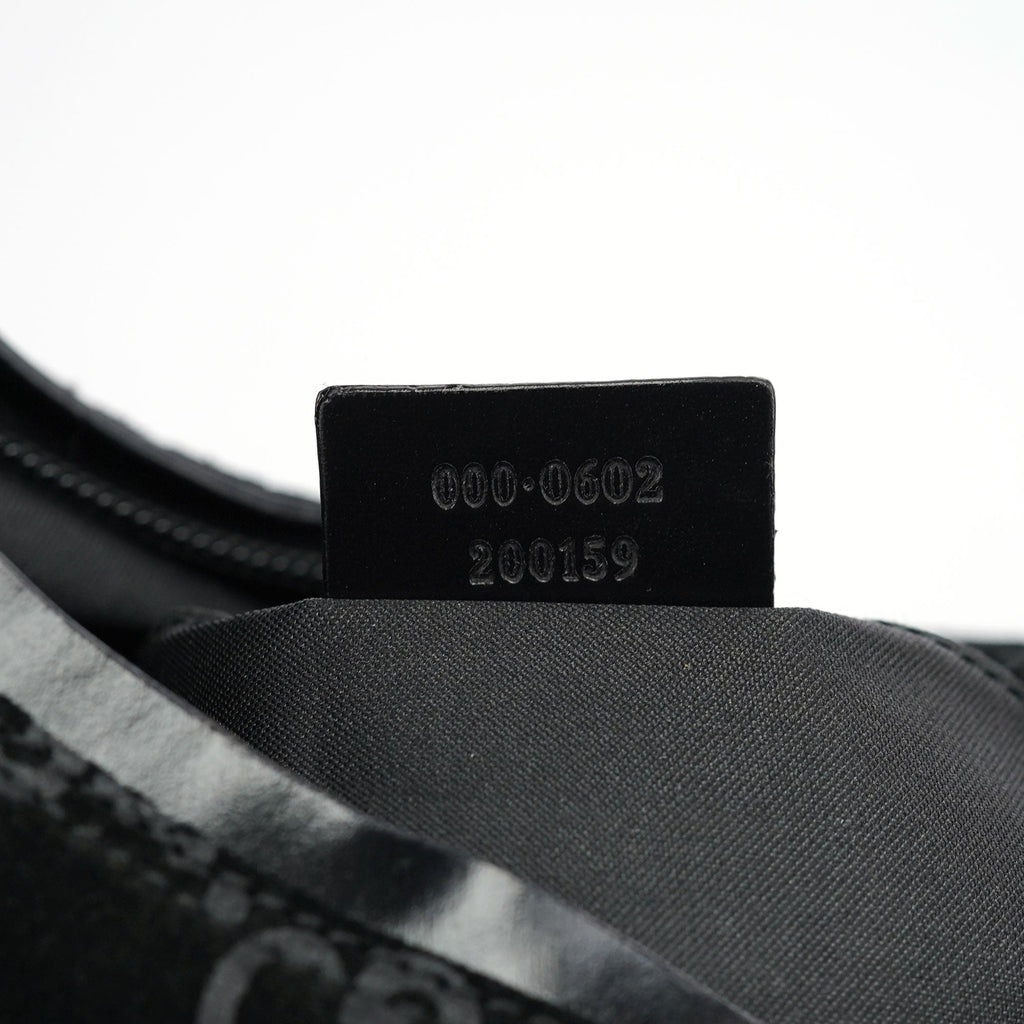 1997 Black GG Suede Shoulder Bag