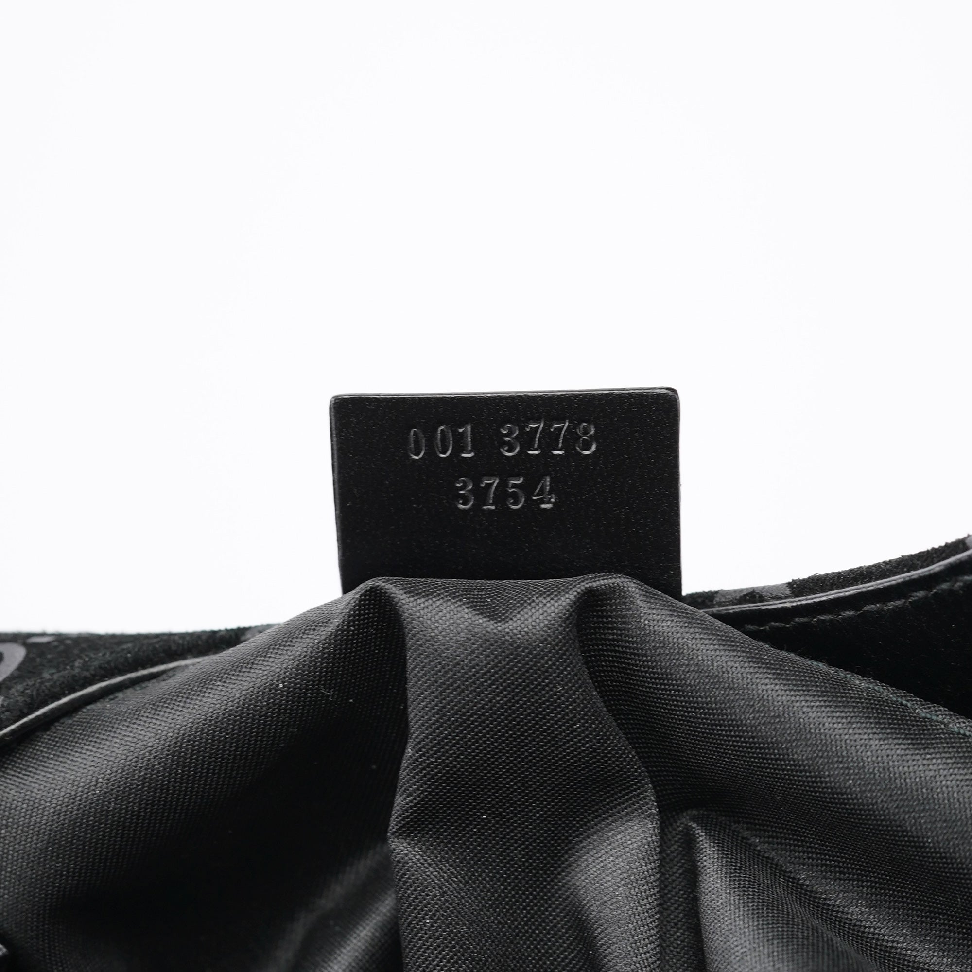 1997 Black GG Suede Shoulder Bag