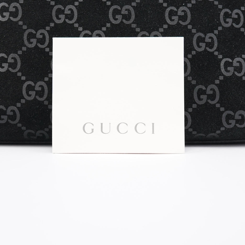 1997 Black GG Suede Shoulder Bag