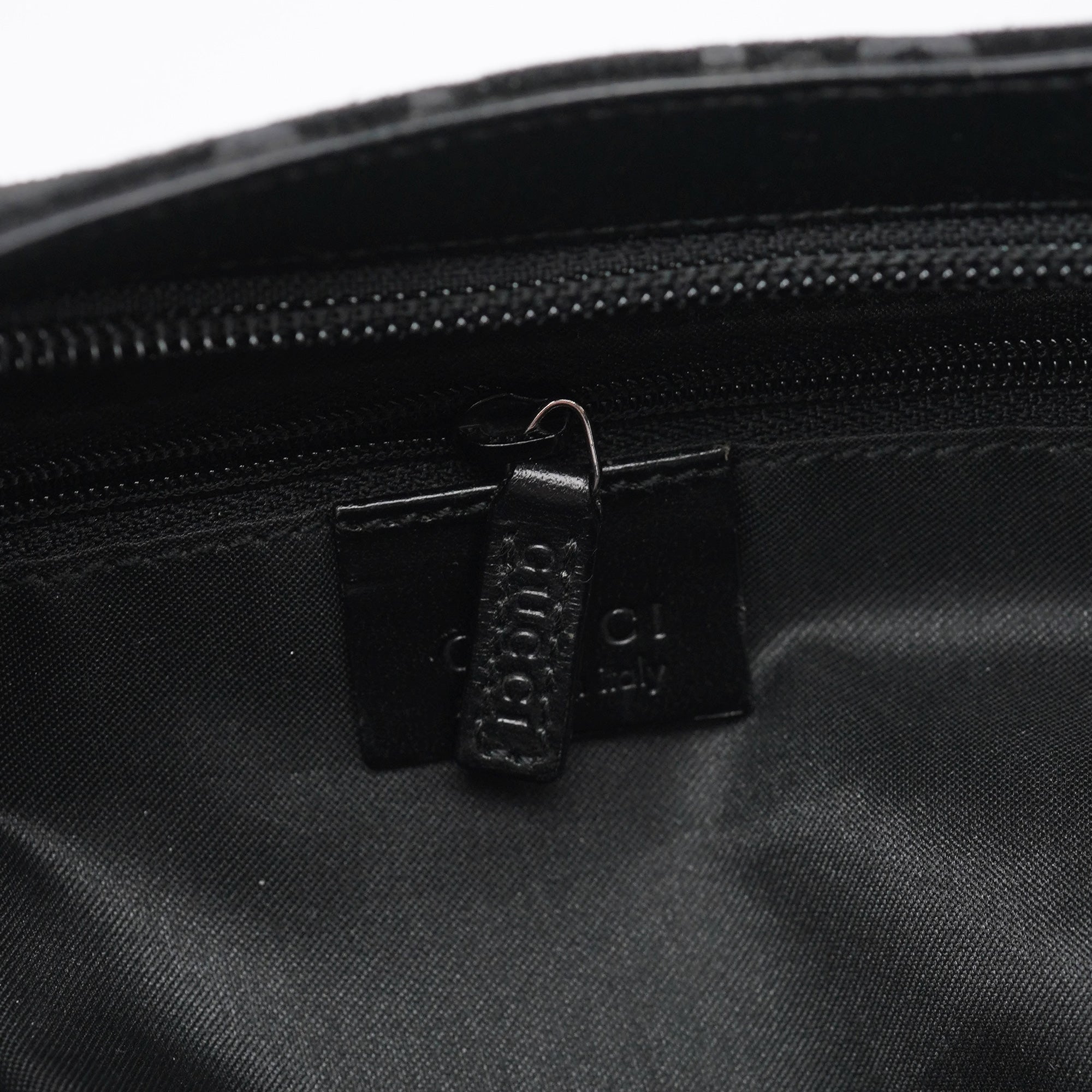 1997 Black GG Suede Shoulder Bag