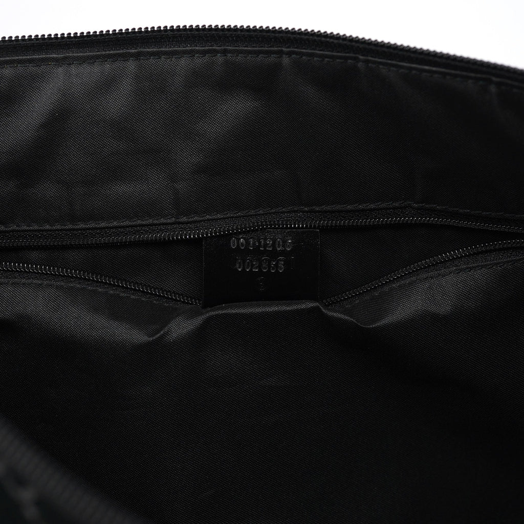 1997 Black GG Suede Shoulder Bag