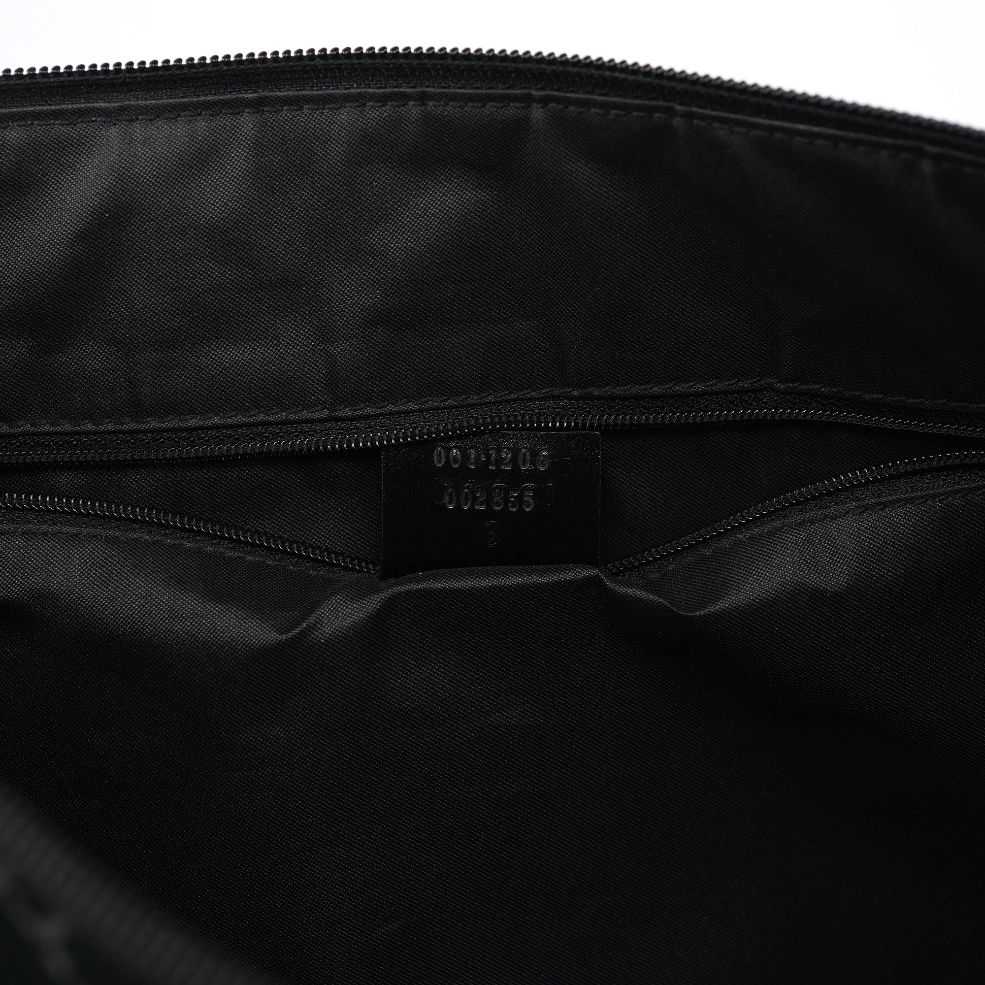 1997 Black GG Suede Shoulder Bag