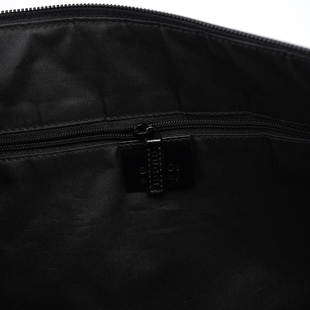 1997 Black GG Suede Shoulder Bag