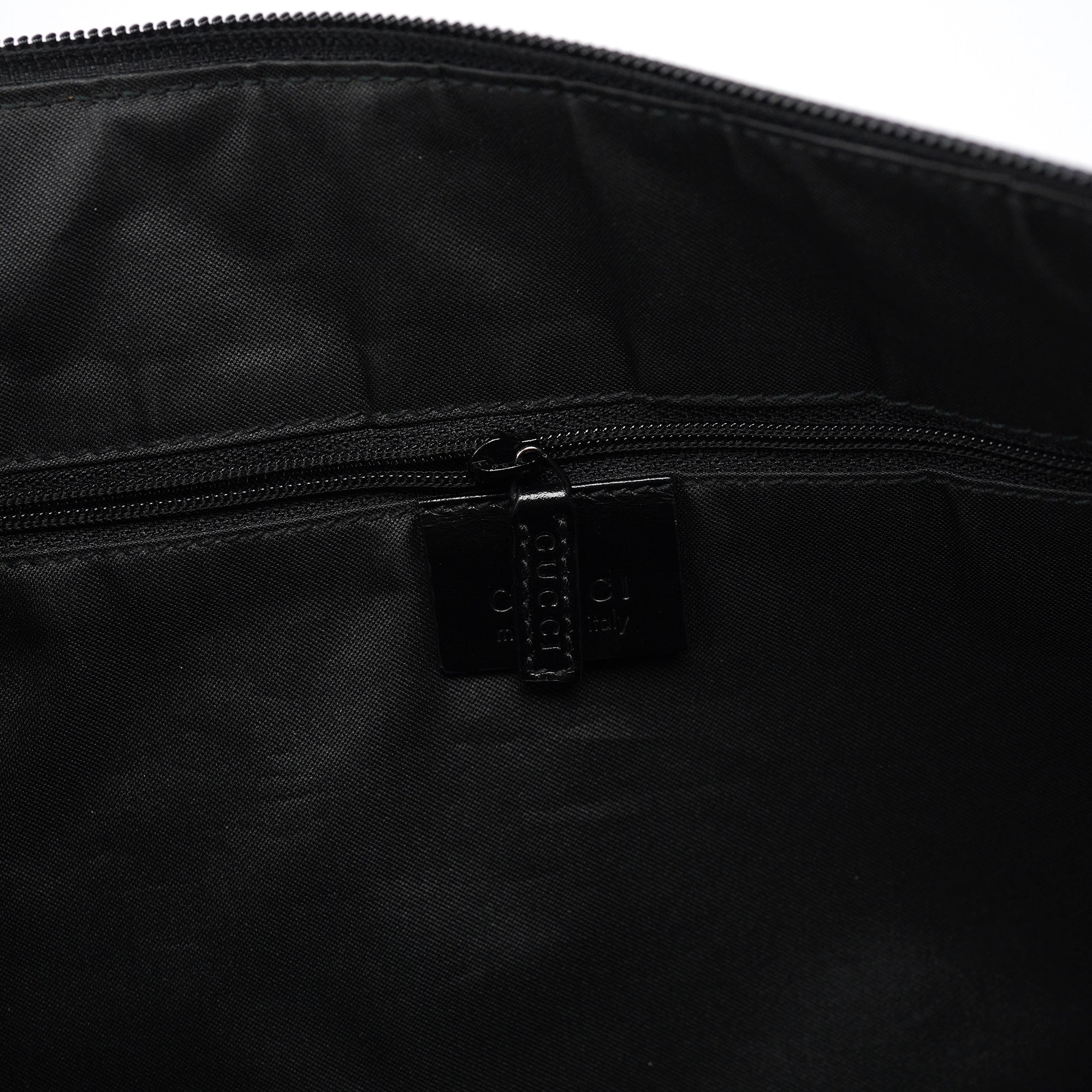 1997 Black GG Suede Shoulder Bag