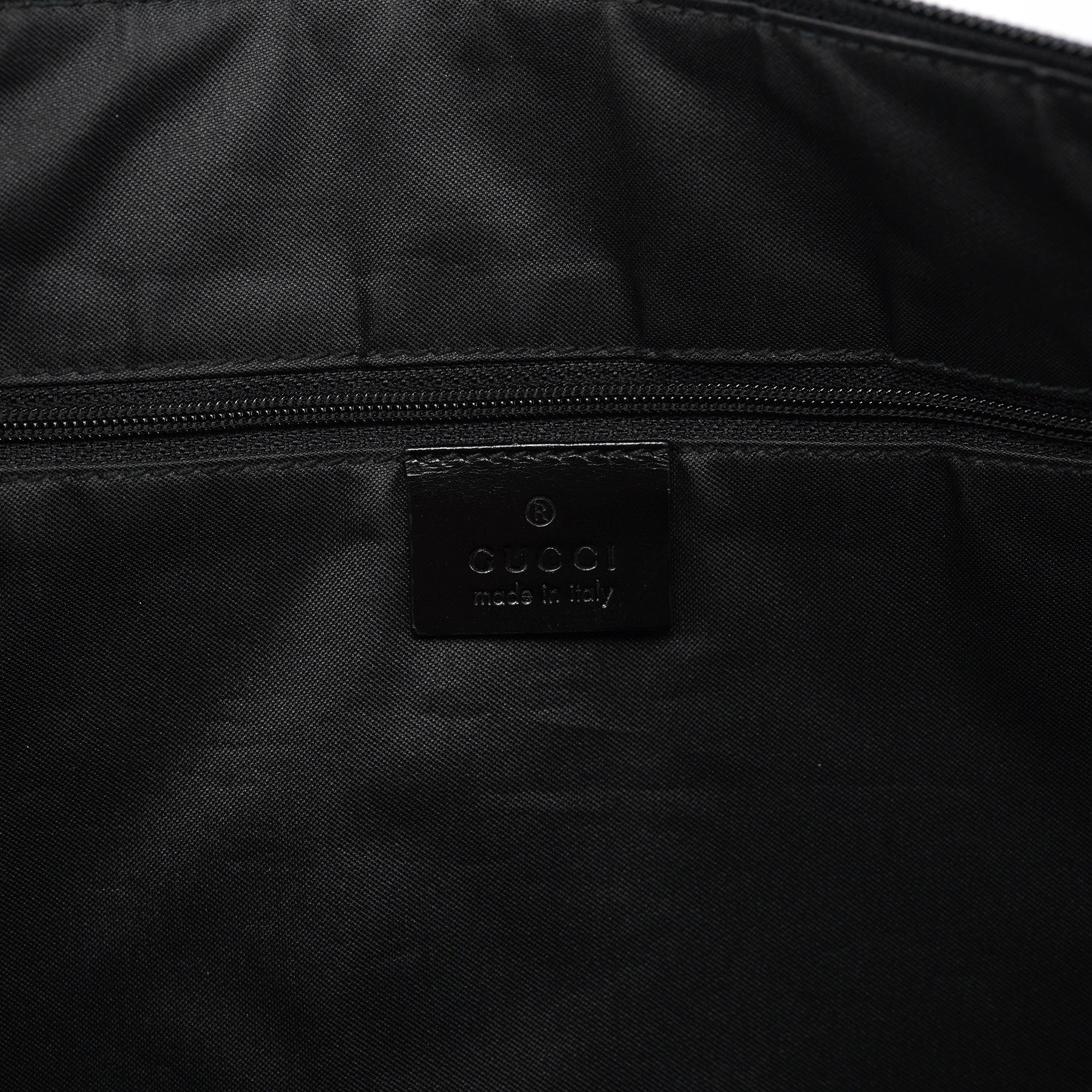 1997 Black GG Suede Shoulder Bag