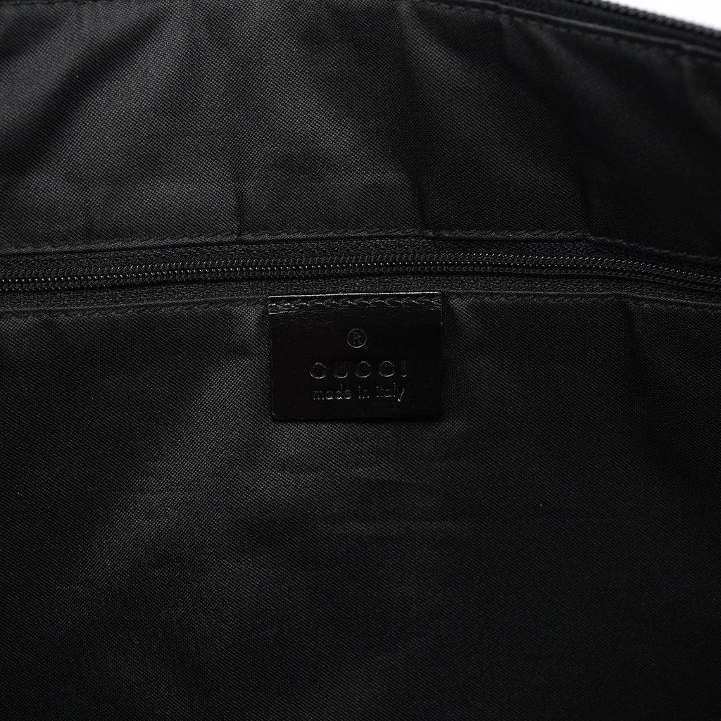 1997 Black GG Suede Shoulder Bag
