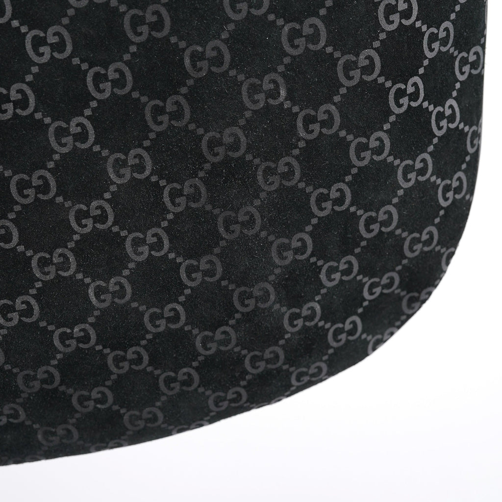 1997 Black GG Suede Shoulder Bag
