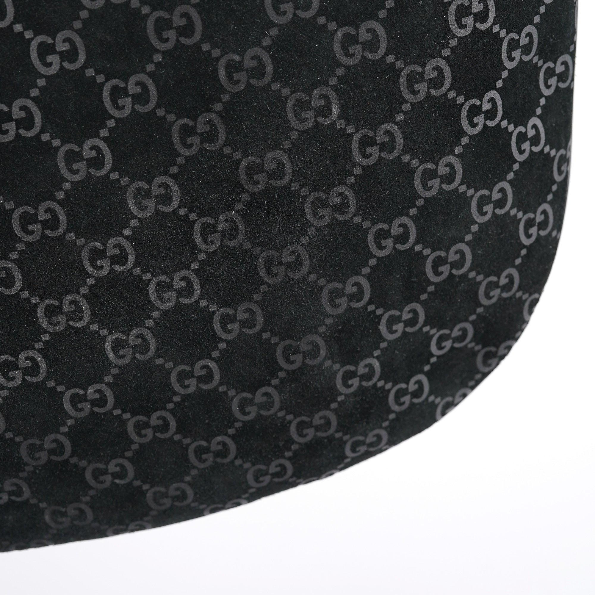 1997 Black GG Suede Shoulder Bag