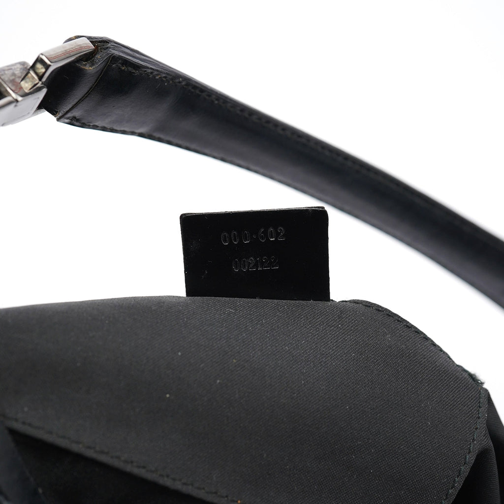 1997 Black GG Suede Shoulder Bag