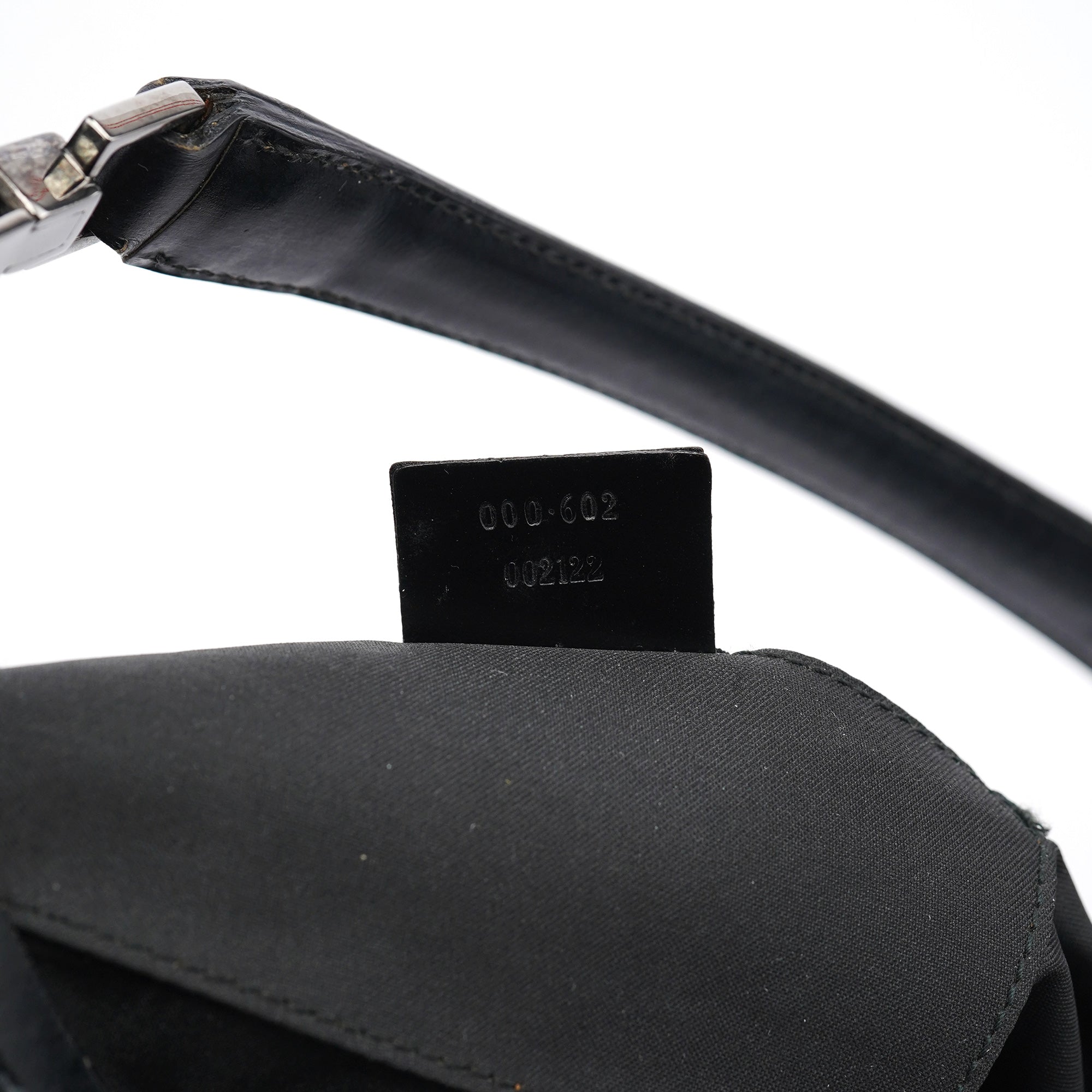 1997 Black GG Suede Shoulder Bag