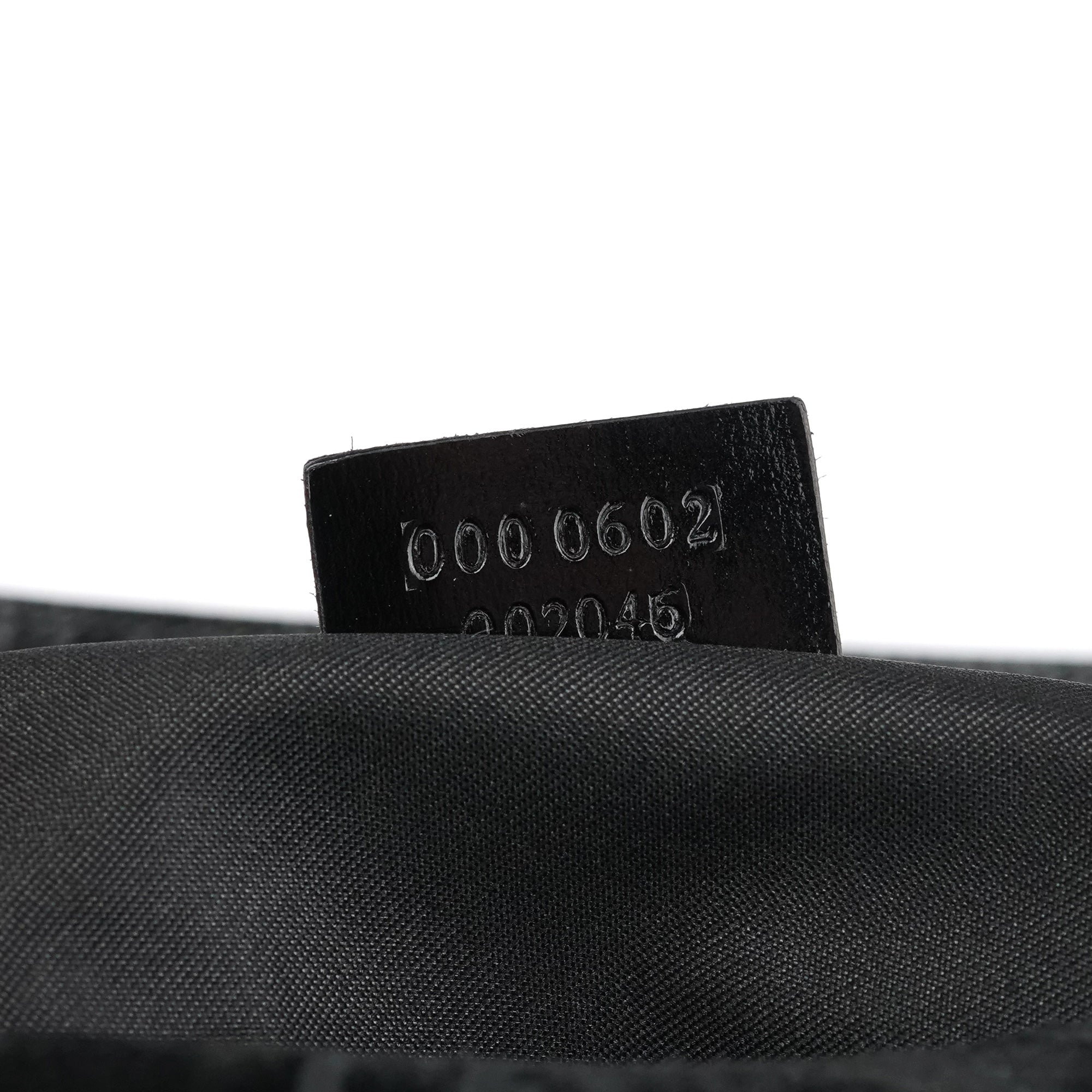 1997 Black GG Suede Shoulder Bag