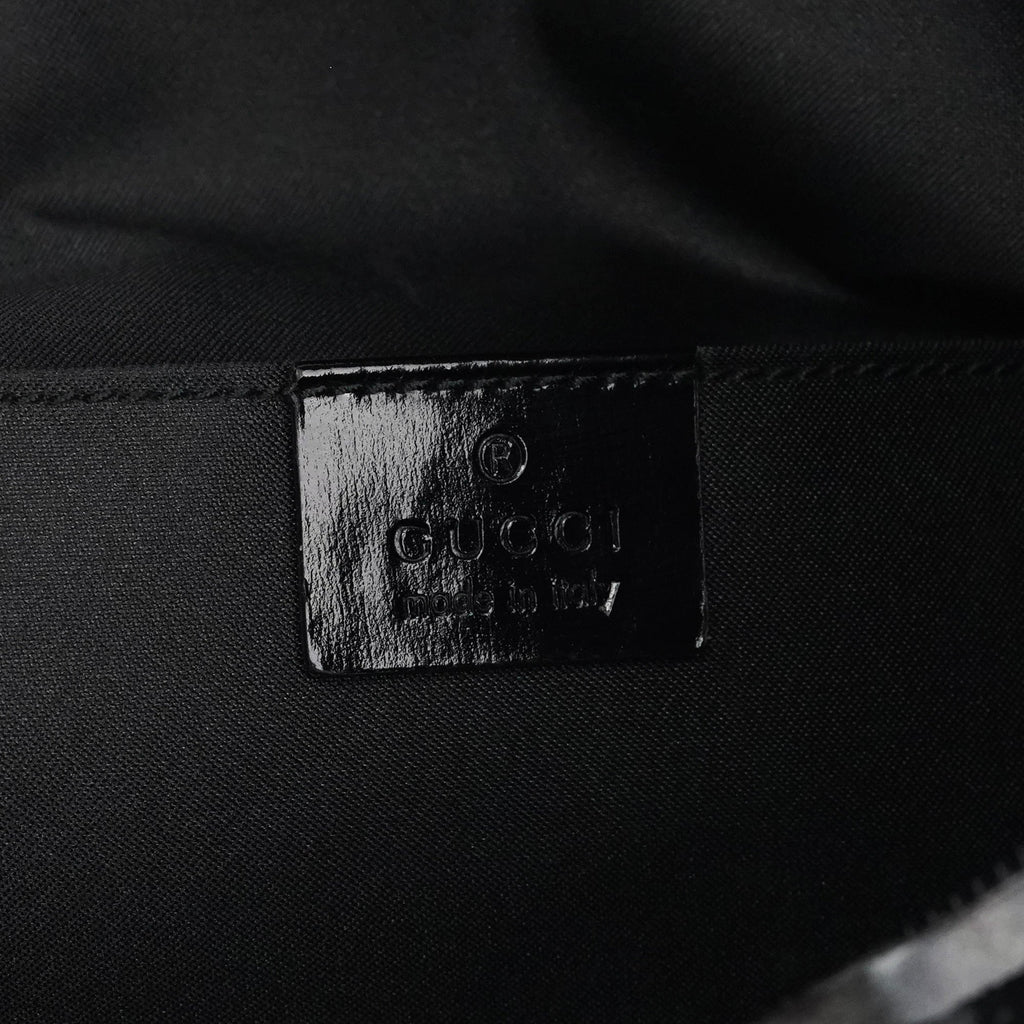 1997 Black GG Suede Shoulder Bag