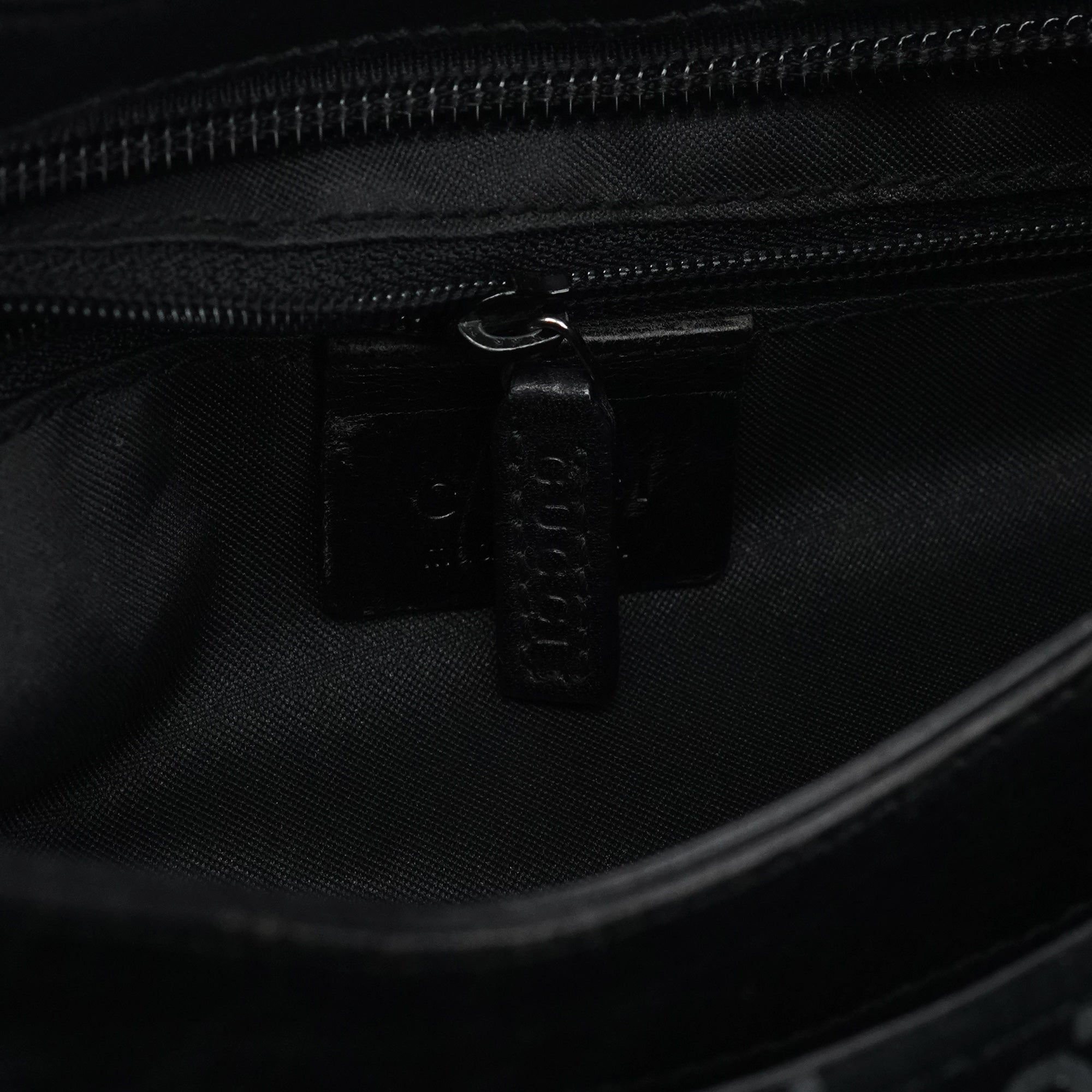 1997 Black GG Suede Shoulder Bag