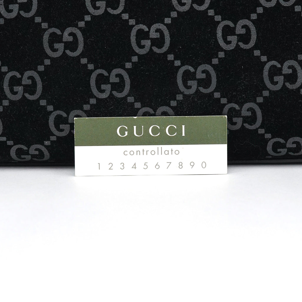 1997 Black GG Suede Shoulder Bag