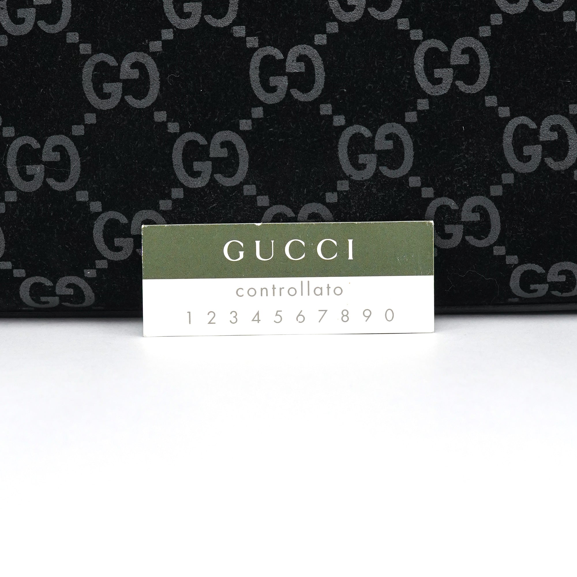 1997 Black GG Suede Shoulder Bag