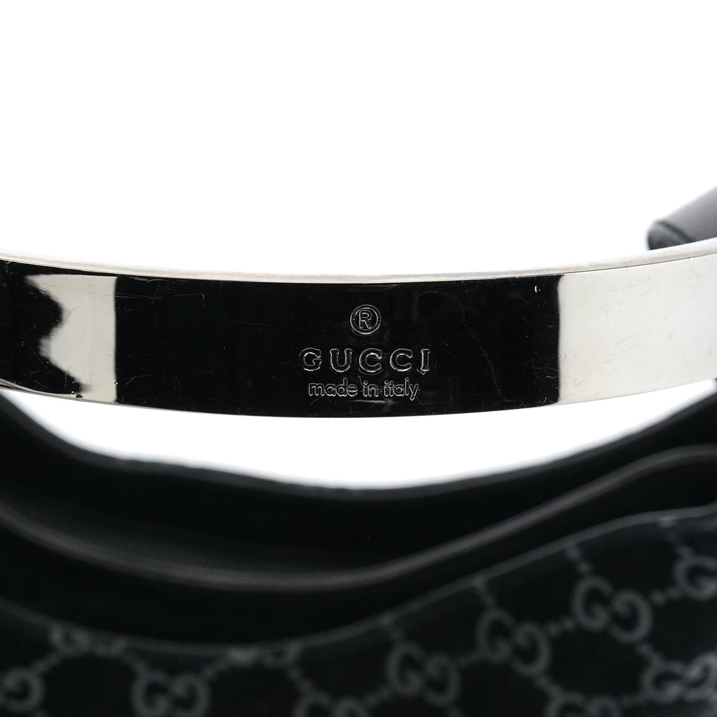1997 Black GG Suede Shoulder Bag