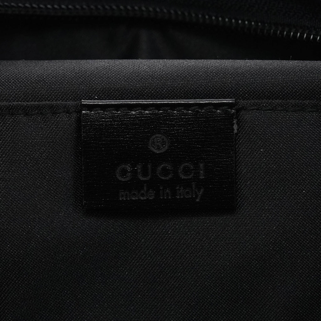 1997 Black GG Suede Shoulder Bag