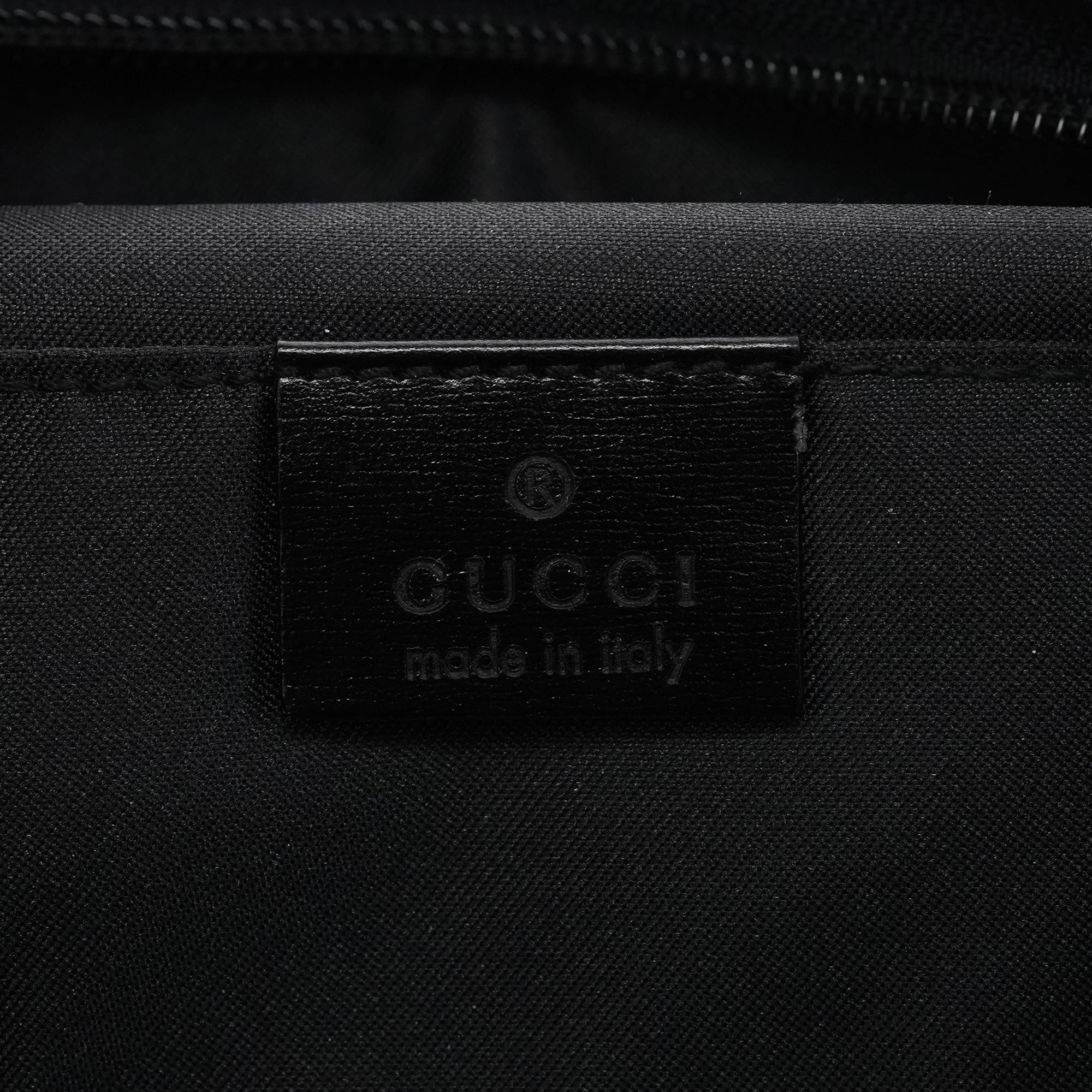 1997 Black GG Suede Shoulder Bag