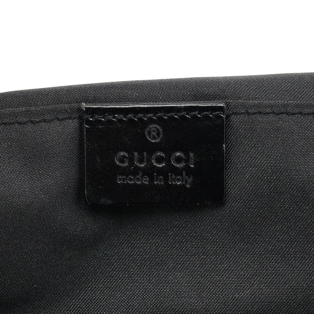 1997 Black GG Suede Shoulder Bag