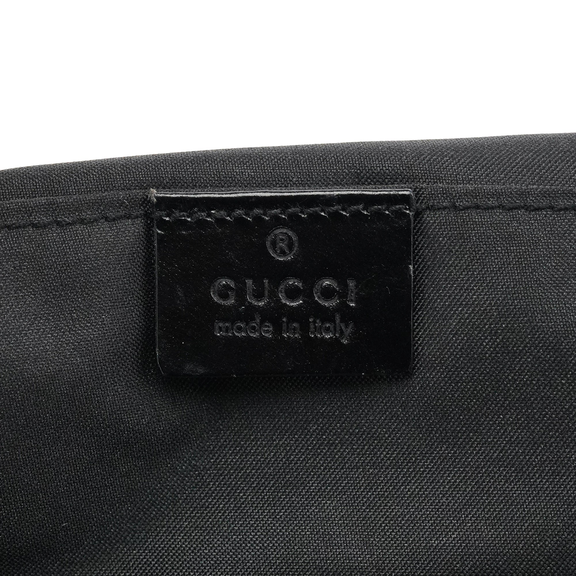 1997 Black GG Suede Shoulder Bag