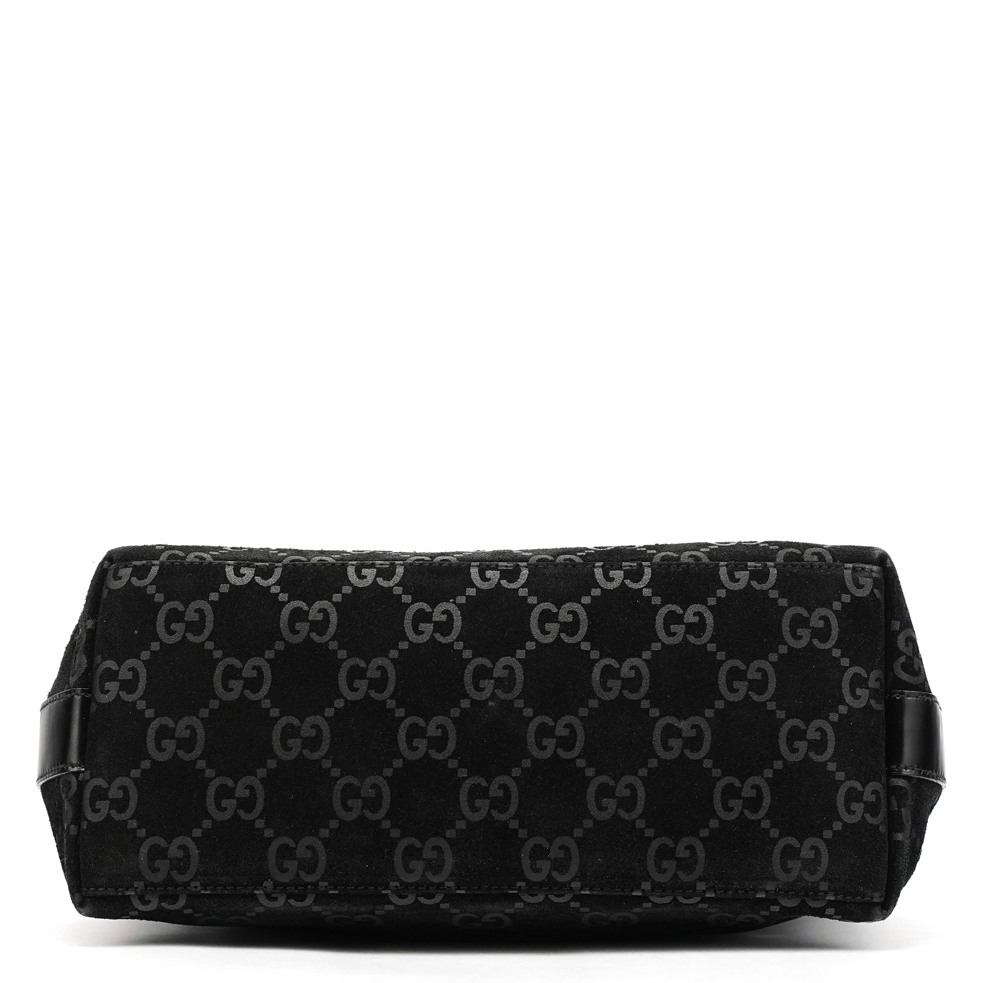 1997 Black GG Suede Shoulder Bag