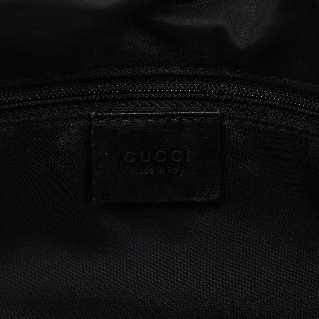 1997 Black GG Suede Shoulder Bag