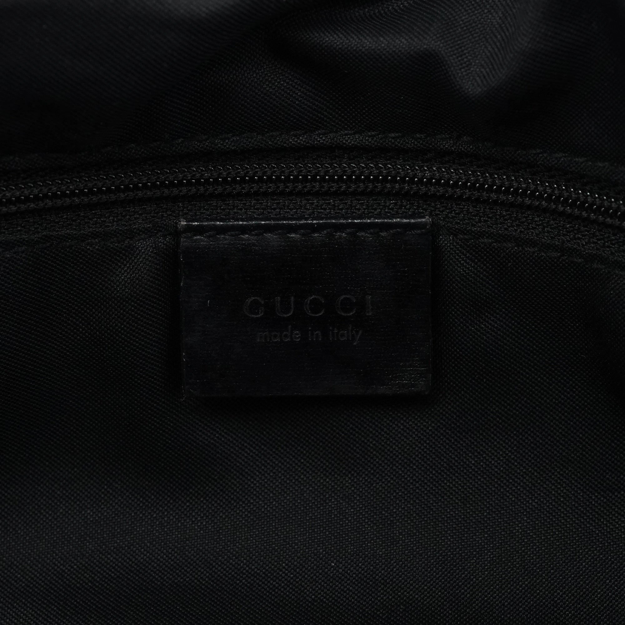 1997 Black GG Suede Shoulder Bag