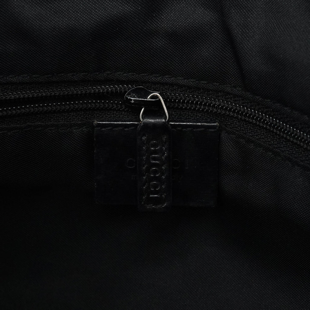 1997 Black GG Suede Shoulder Bag