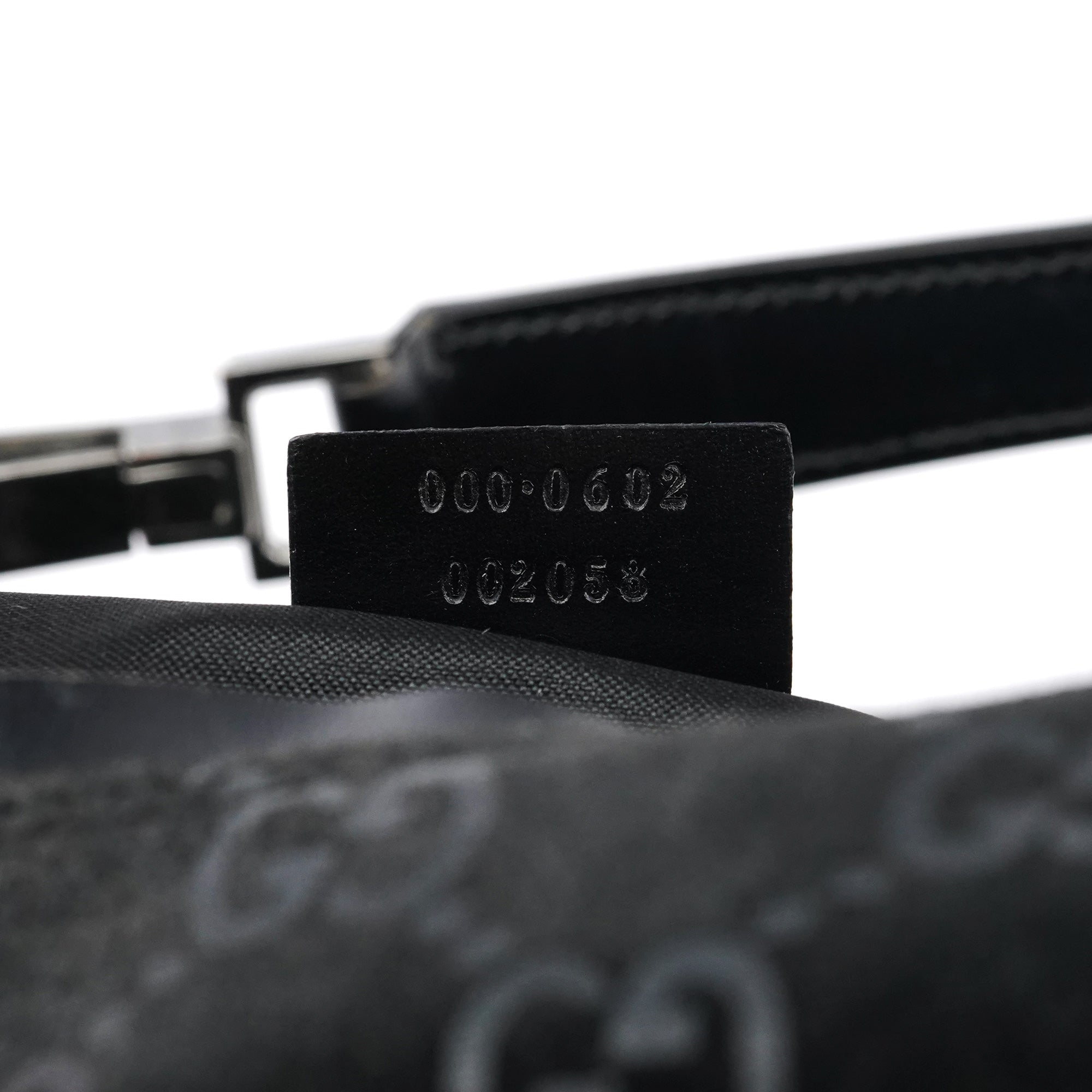1997 Black GG Suede Shoulder Bag