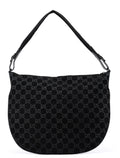 1997 Black GG Suede Shoulder Bag