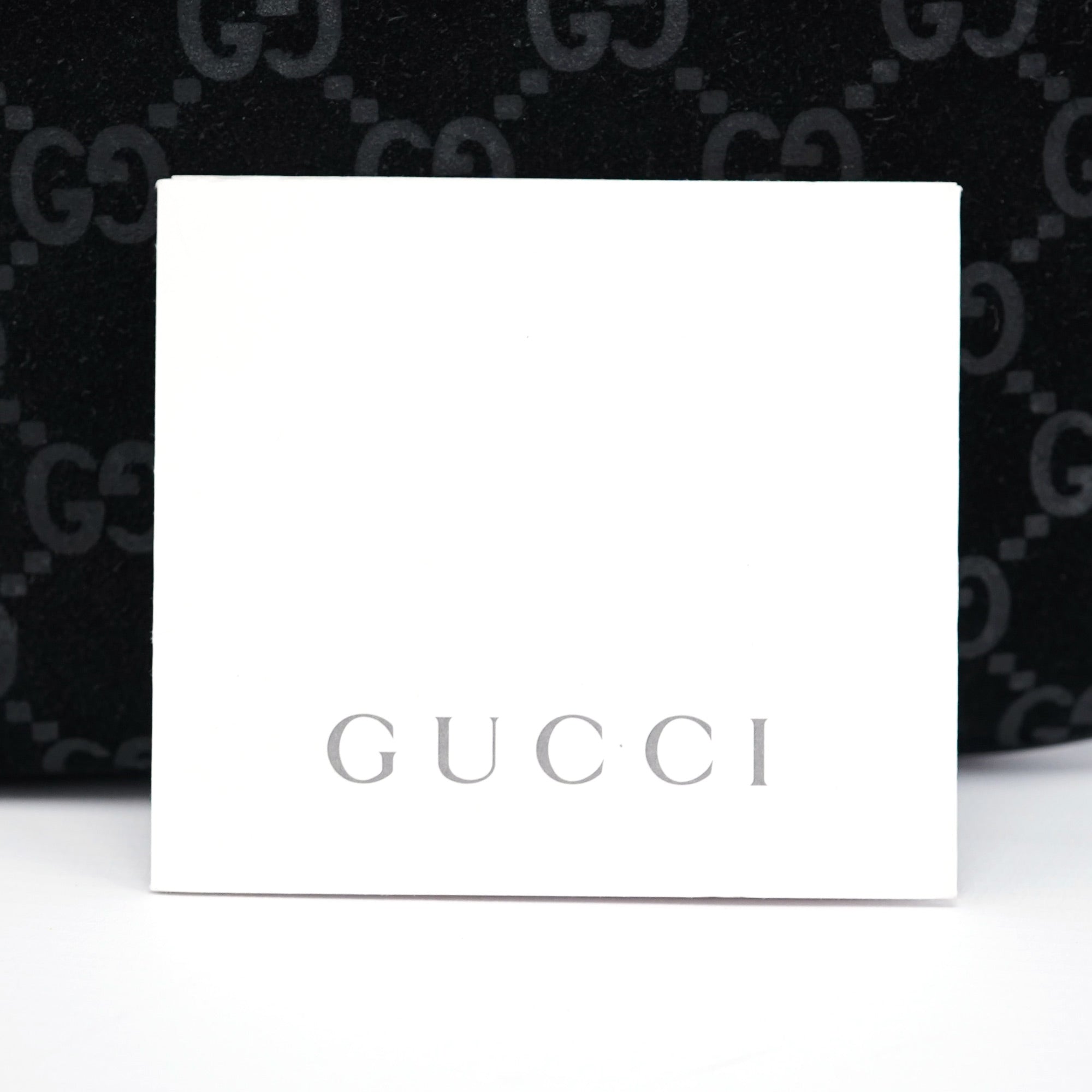 1997 Black GG Suede Shoulder Bag