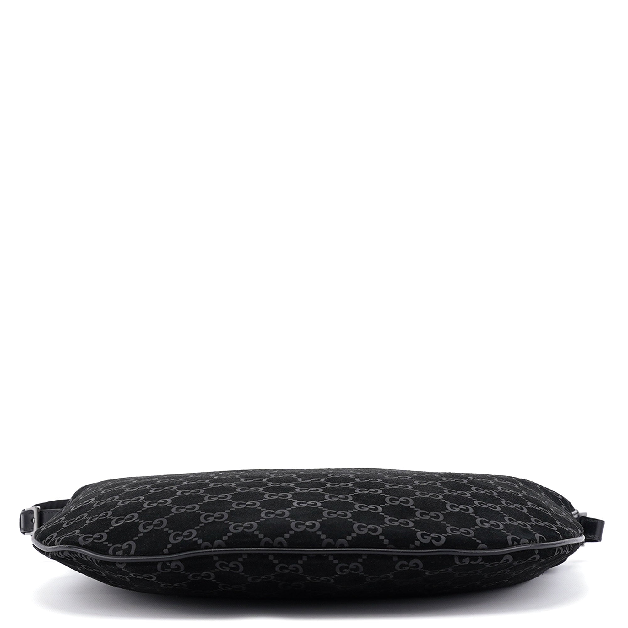 1997 Black GG Suede Shoulder Bag