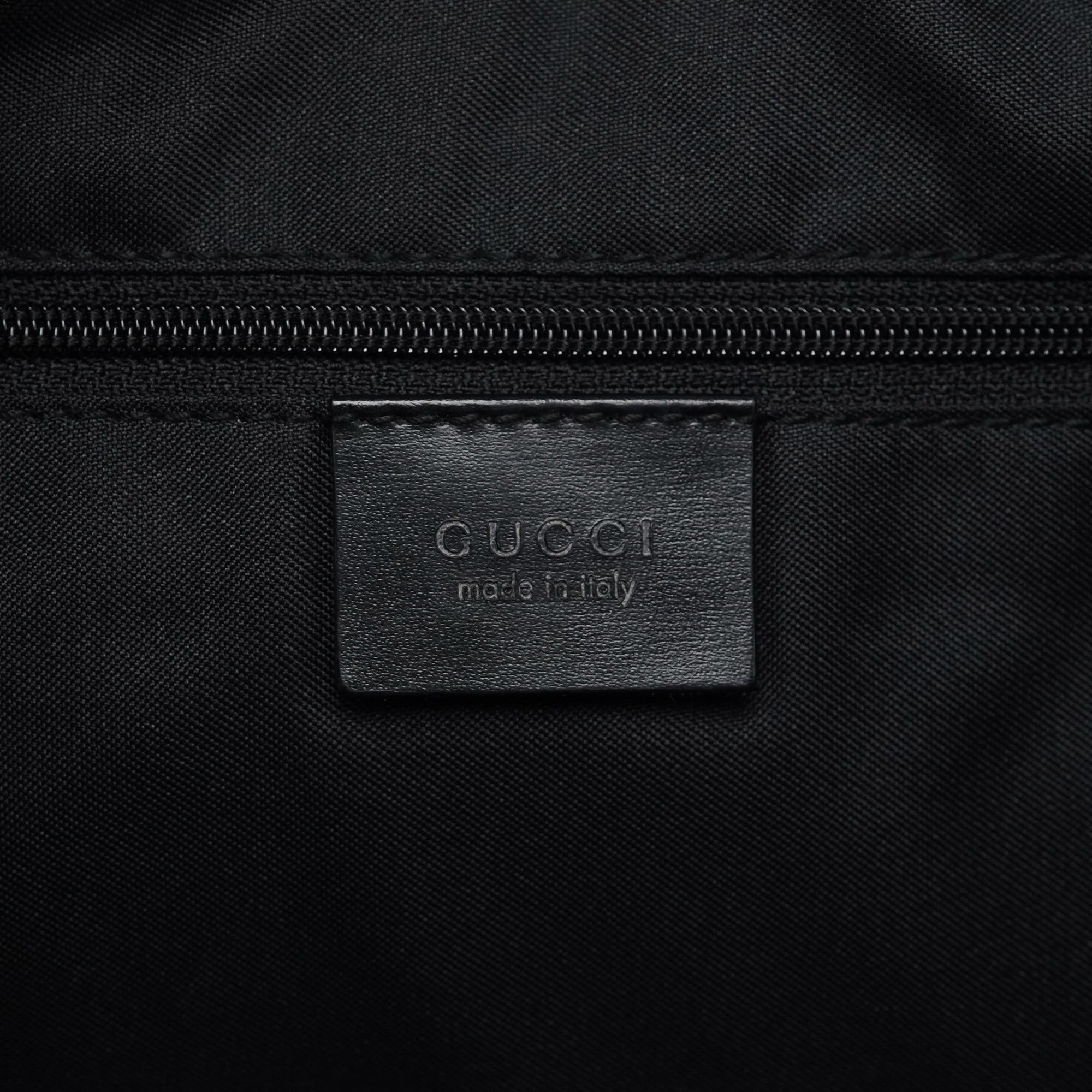 1997 Black GG Suede Shoulder Bag