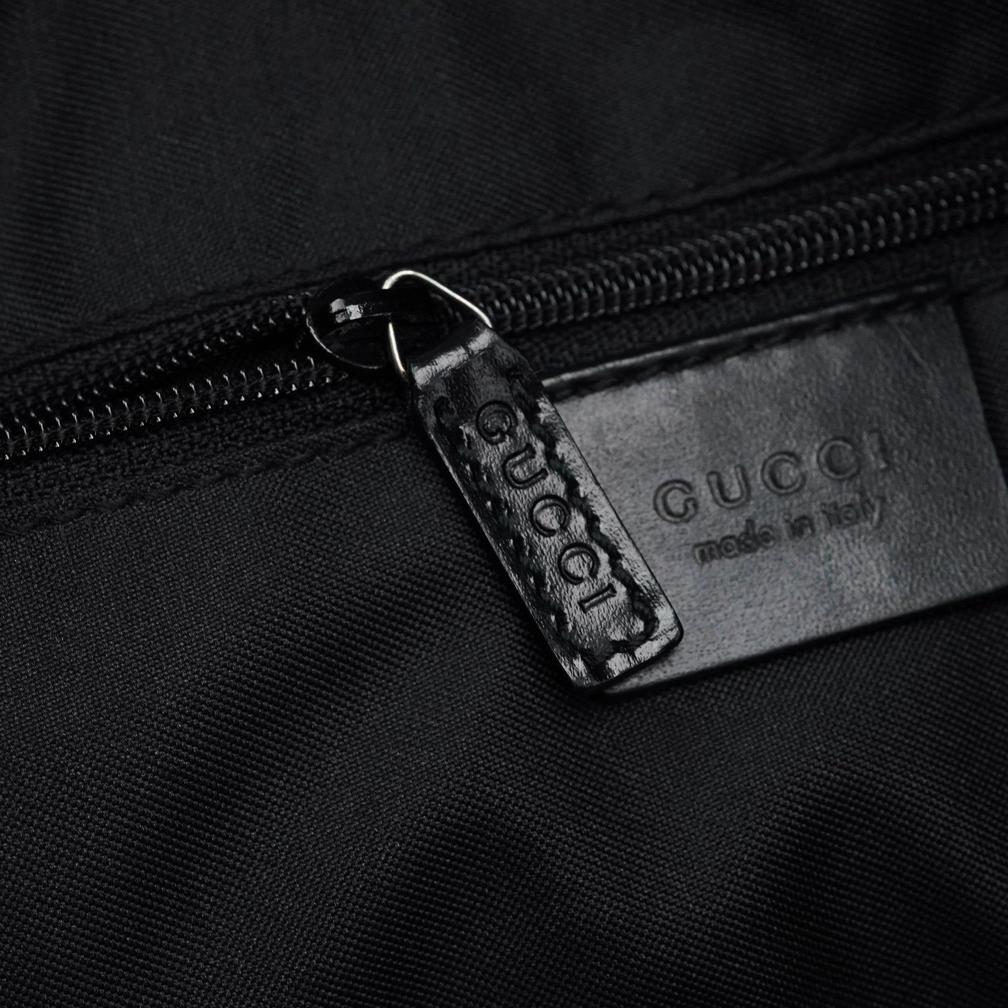 1997 Black GG Suede Shoulder Bag