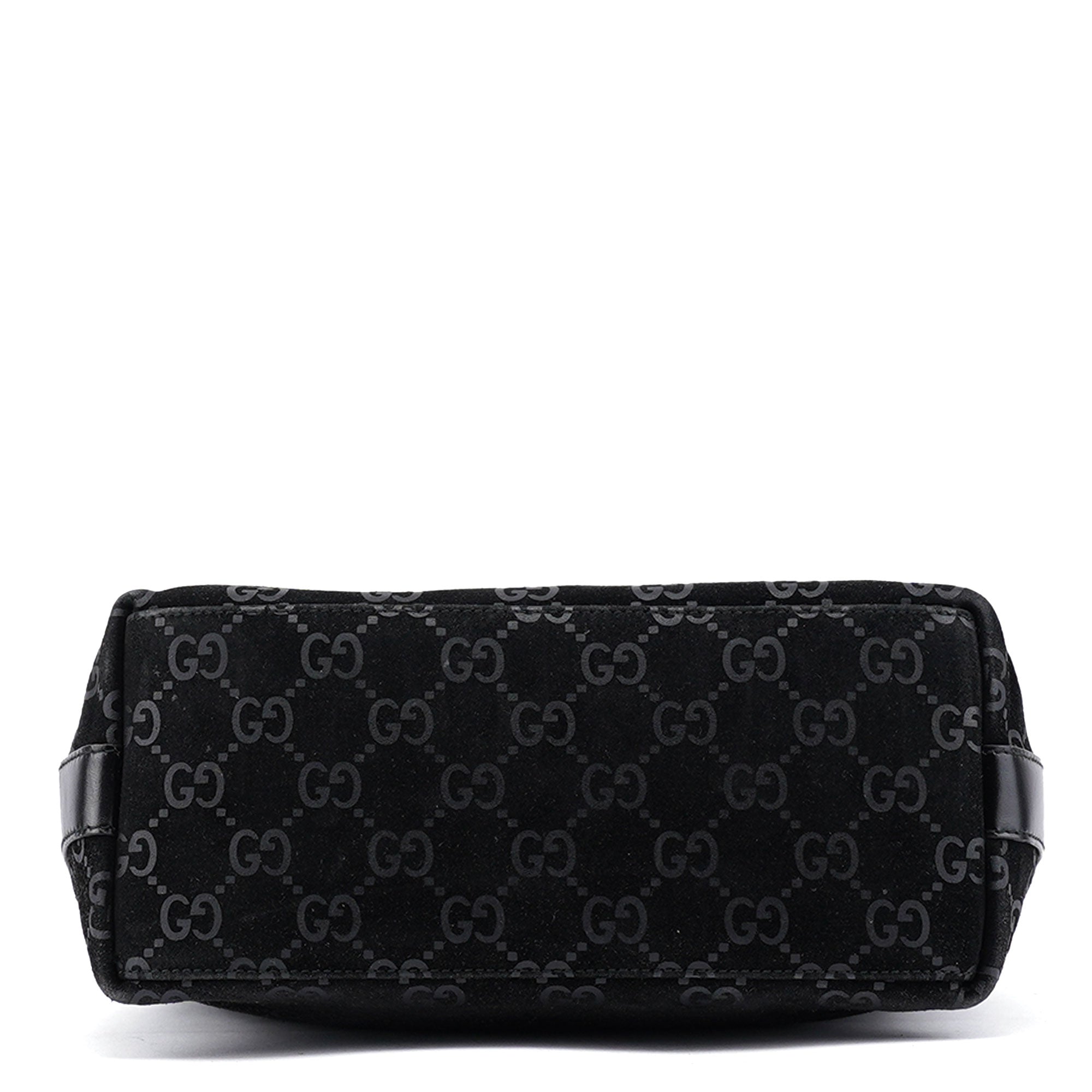1997 Black GG Suede Shoulder Bag