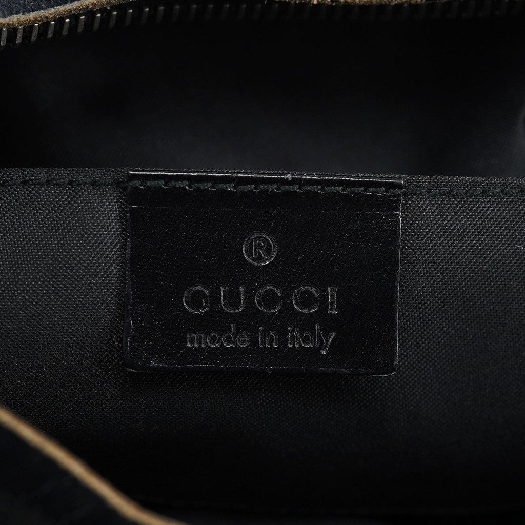 1997 Black GG Suede Shoulder Bag