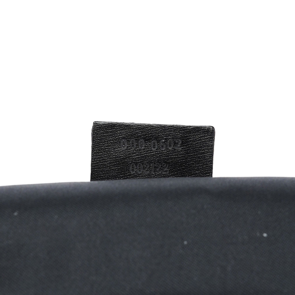 1997 Black GG Suede Shoulder Bag
