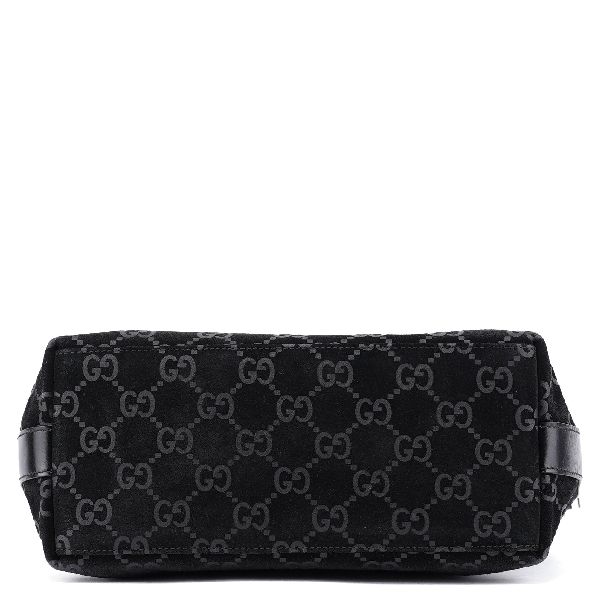 1997 Black GG Suede Shoulder Bag