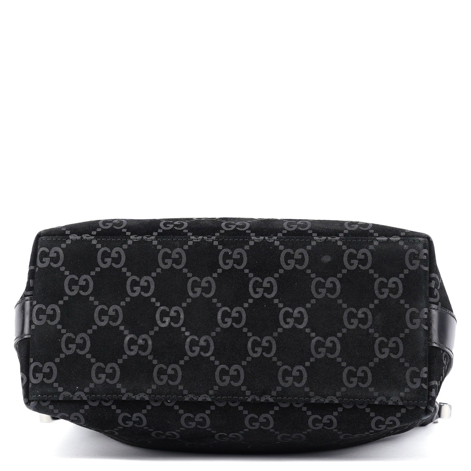 1997 Black GG Suede Shoulder Bag