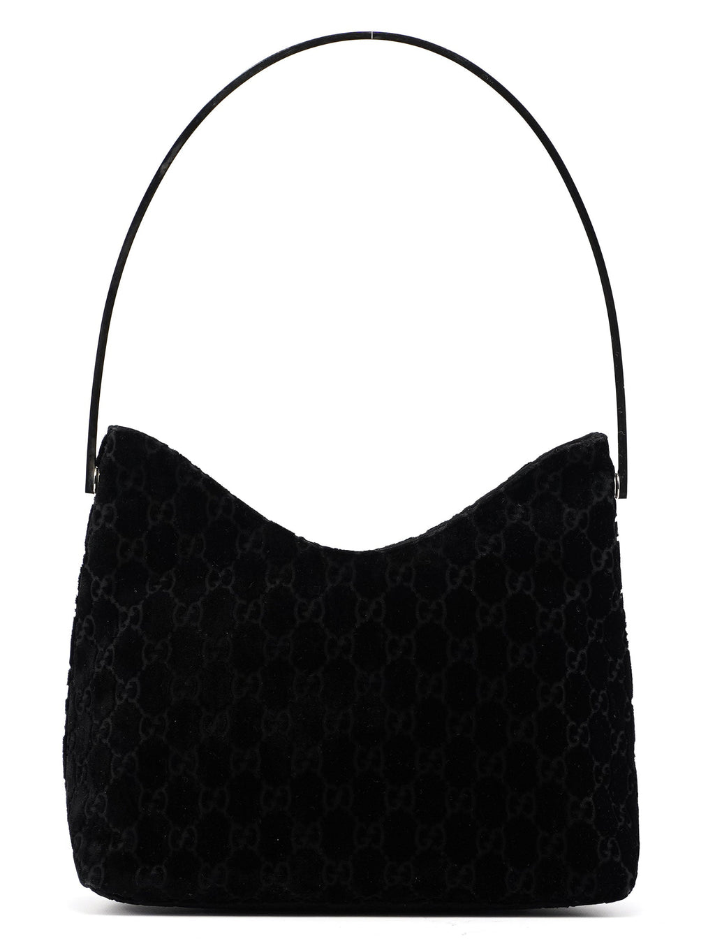 1997 Black GG Velvet Shoulder Bag