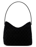 1997 Black GG Velvet Shoulder Bag
