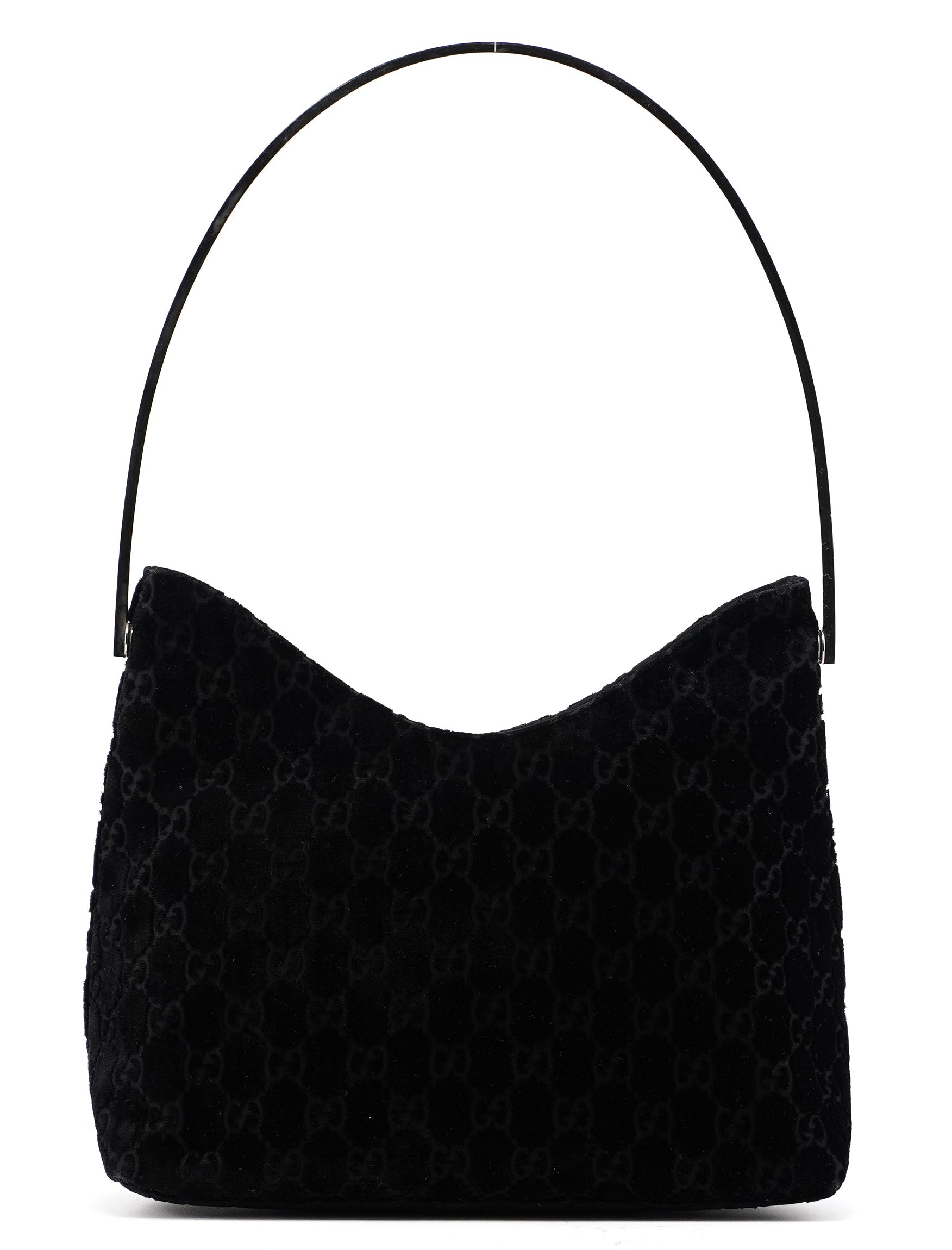 1997 Black GG Velvet Shoulder Bag