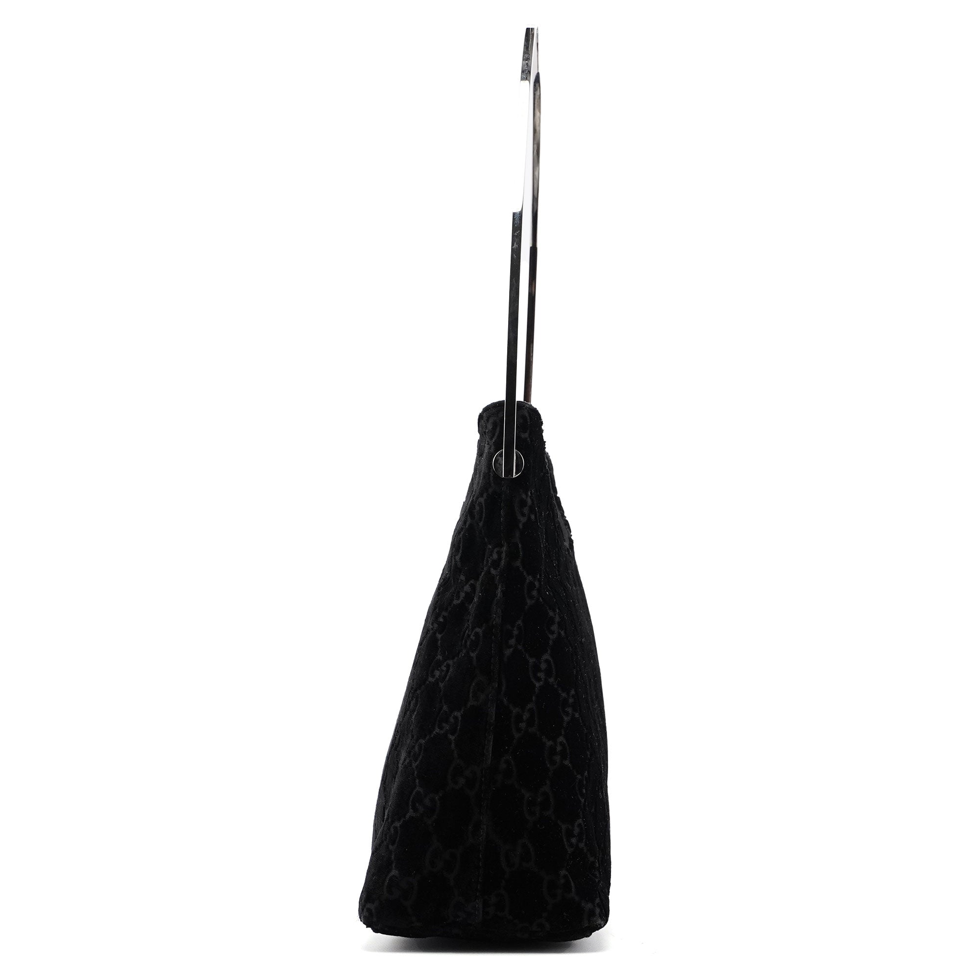 1997 Black GG Velvet Shoulder Bag
