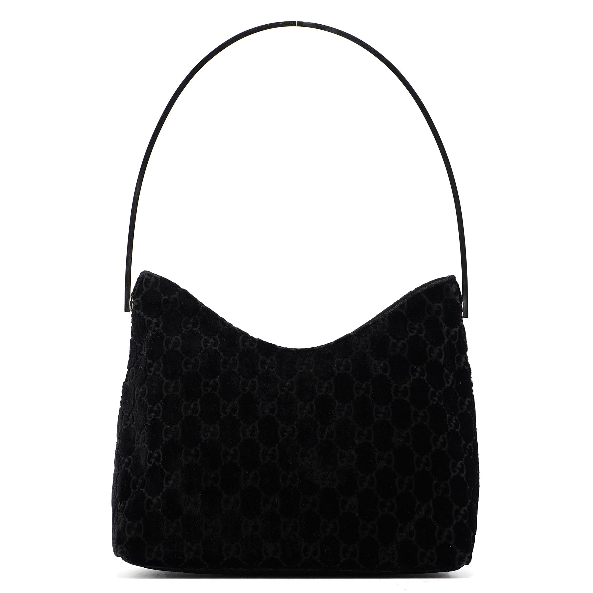 1997 Black GG Velvet Shoulder Bag