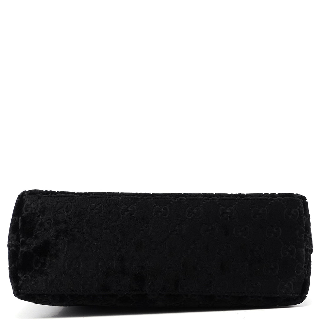 1997 Black GG Velvet Shoulder Bag